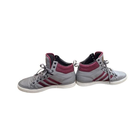 Adidas Men's Top Court High Sneakers Gray/Maroon Size 12 Casual Shoes - Picture 3 of 8